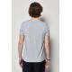 Men Grey 100% Organic Cotton V Neck Basic T-Shirt