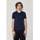Men Dark Blue 100% Organic Cotton V Neck Basic T-Shirt