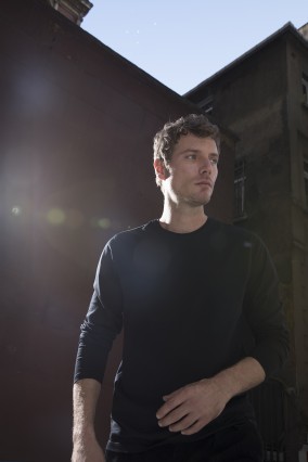 Erkek Siyah Uzun Kollu Bisiklet Yaka 100% Organik Pamuk Basic Tişört