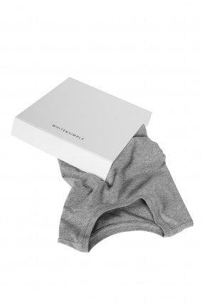 Kadın Gri V Yaka 100% Organik Pamuk Basic Tişört