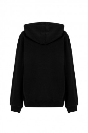 Better Cotton Siyah Unisex Hoodie