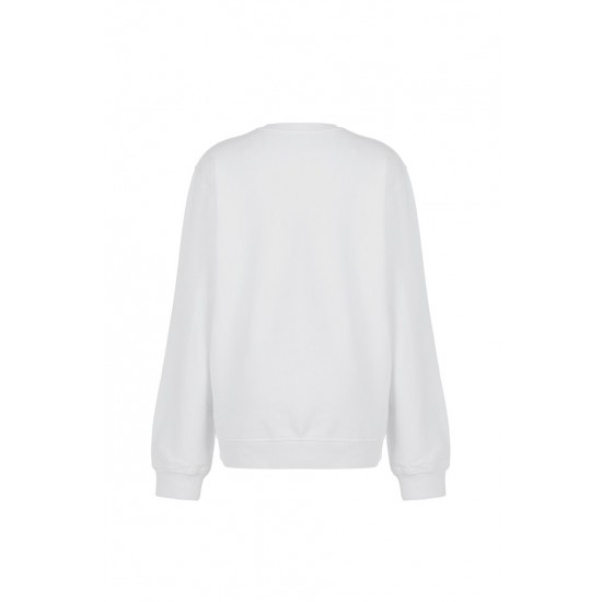 Better Cotton White Unisex Sweatshirt